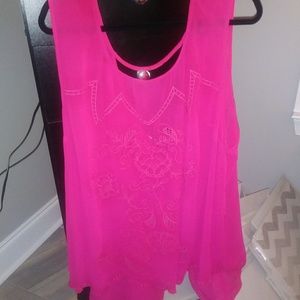 Torrid pink floral pattern open back